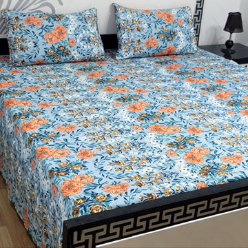 Sherwaan | 3D Crystal cotton single Bed Bedsheets